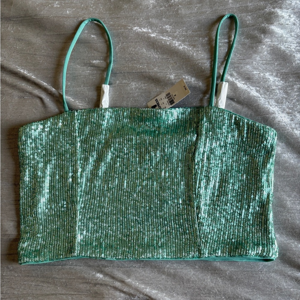 Sequin Crop Top, Express